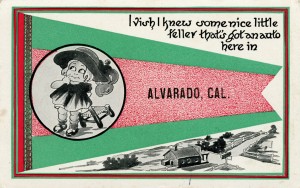 Alvarado, California, old postcard mailed 1913   